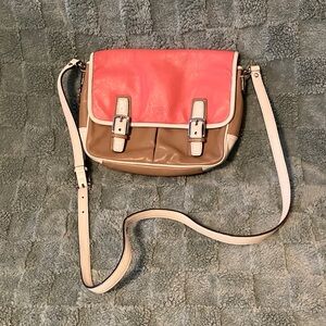 Coach Color Block Leather Crossbody Bag